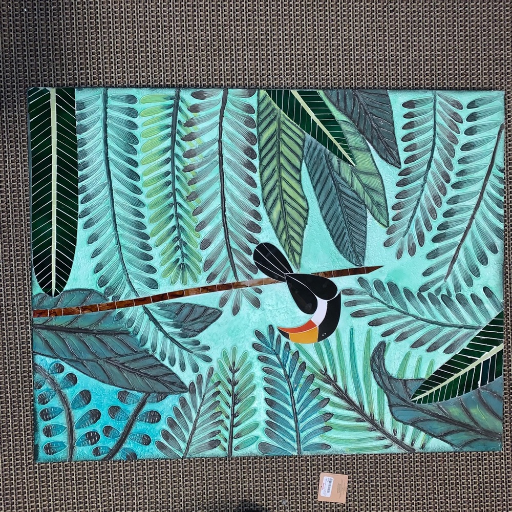 Beautiful painting on canvas of a toucan bird